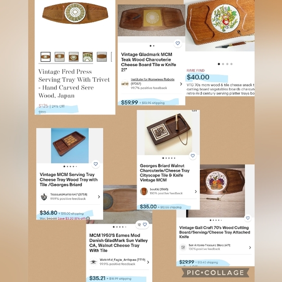 1970s "Gail Craft Quality Woodenware Japan" - Cheese Board - Picture 9 of 10